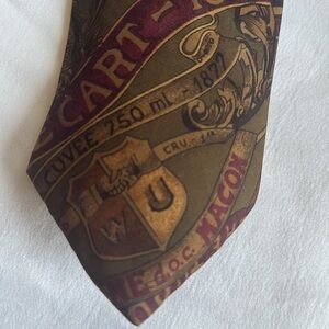 BRIAR men’s silk tie, excellent condition, beautiful fall green burgundy colors